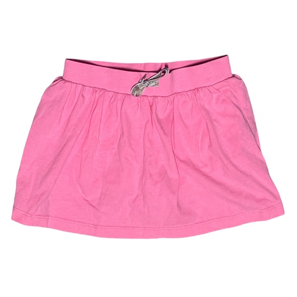 Osh Kosh Little Girls Size 4/5 Hot Pink Skort Gold Glitter Tie and Elastic Waist - Picture 1 of 4